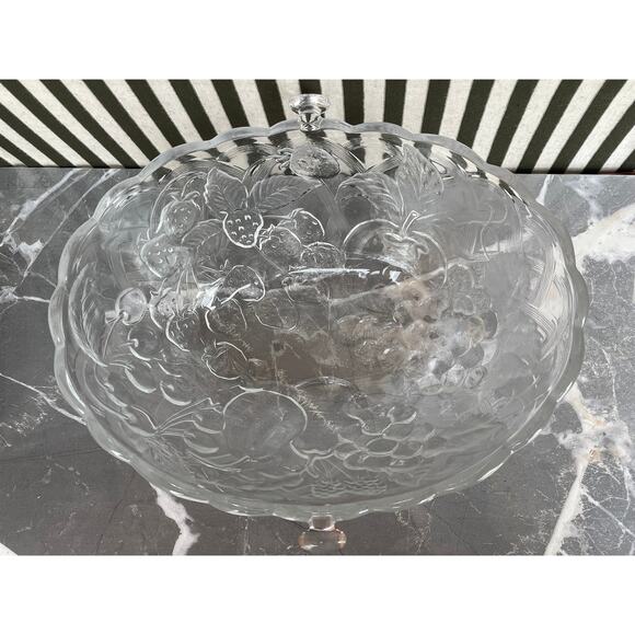 Fruit Basket Glass Bowl Serving - Picture 3 of 9